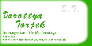dorottya torjek business card