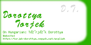 dorottya torjek business card